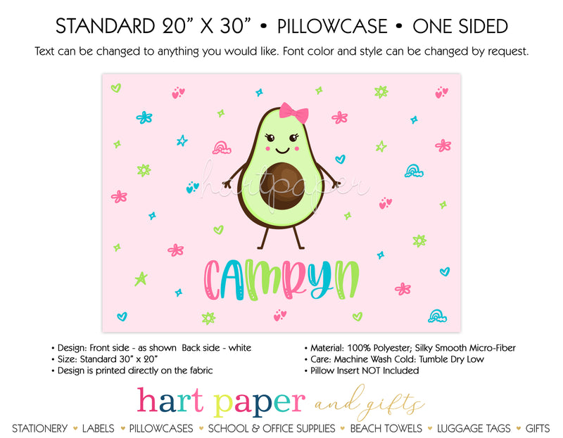 Avocado Personalized Pillowcase Pillowcases - Everything Nice