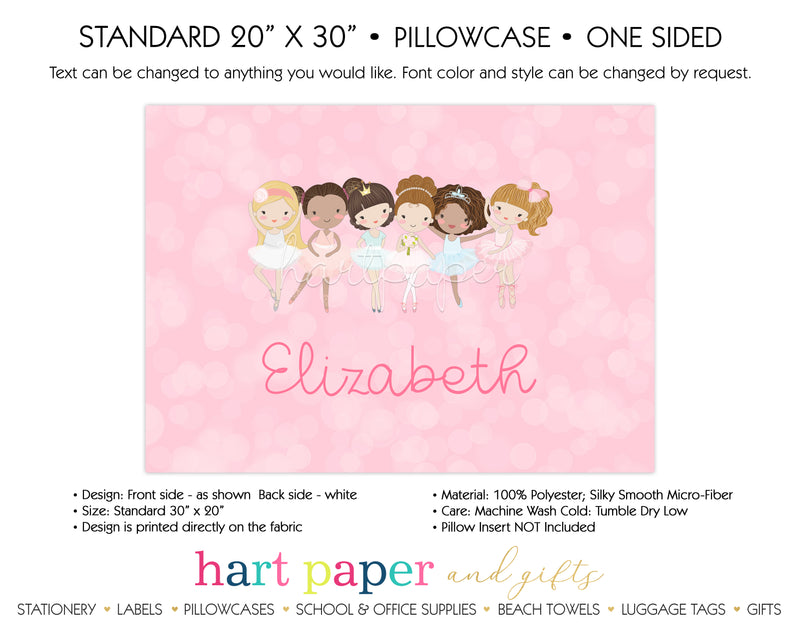 Ballerina Ballet Dancer Personalized Pillowcase Pillowcases - Everything Nice
