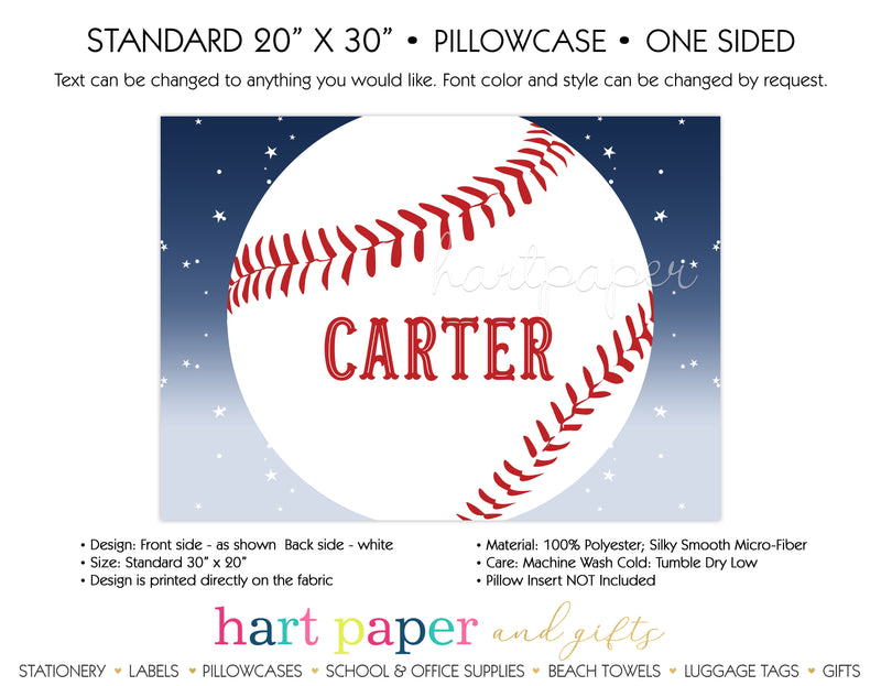 Baseball Sports Personalized Pillowcase Pillowcases - Everything Nice