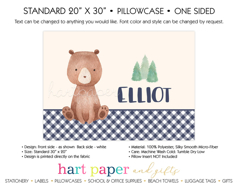 Teddy Bear Personalized Pillowcase Pillowcases - Everything Nice