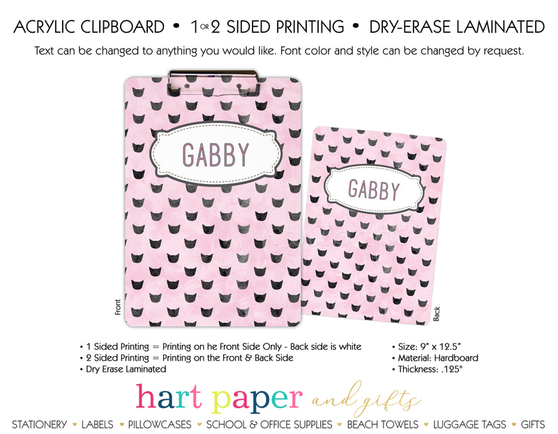 Cat Kitten Personalized Clipboard School & Office Supplies - Everything Nice