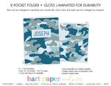 Camo Camouflage Personalized 2-Pocket Folder School & Office Supplies - Everything Nice