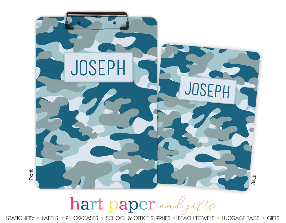 Camouflage Camo Personalized Clipboard School & Office Supplies - Everything Nice