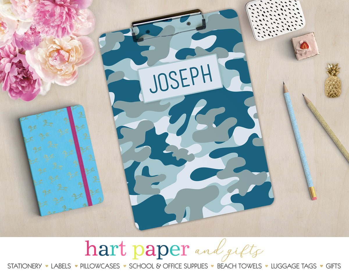 Camouflage Camo Personalized Clipboard School & Office Supplies - Everything Nice