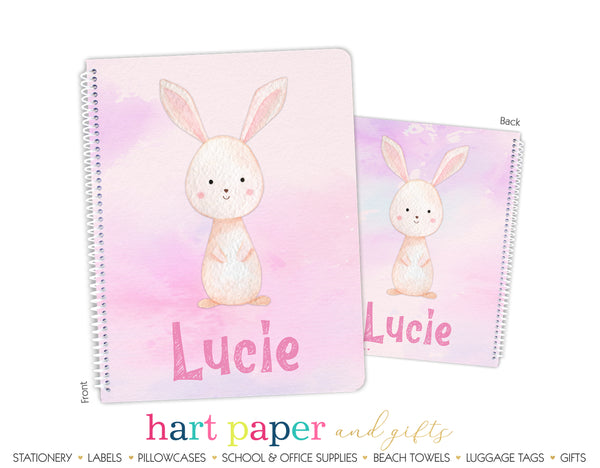 Bunny Rabbit Personalized Notebook or Sketchbook School & Office Supplies - Everything Nice