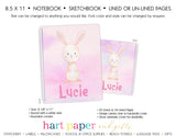 Bunny Rabbit Personalized Notebook or Sketchbook School & Office Supplies - Everything Nice
