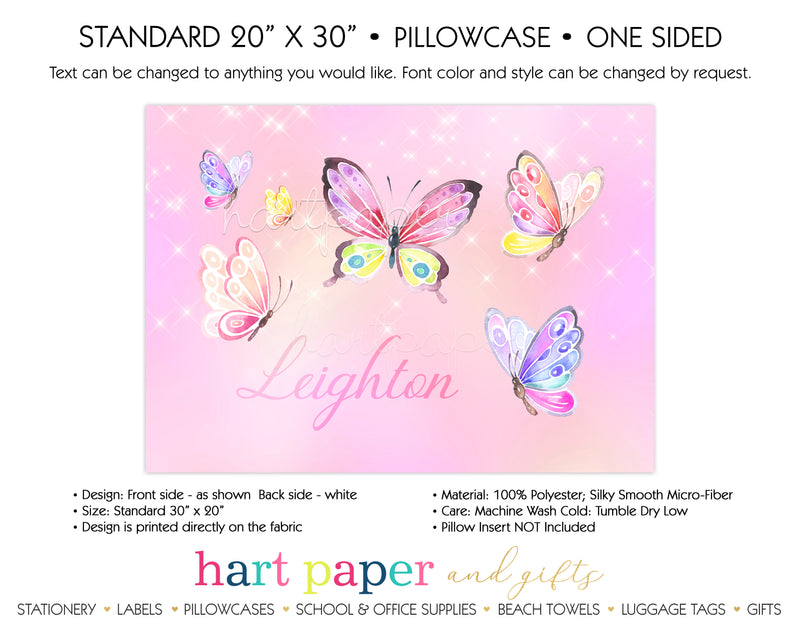 Butterfly Personalized Pillowcase Pillowcases - Everything Nice