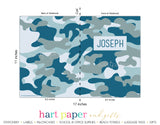 Blue Camouflage Camo Personalized Notebook or Sketchbook School & Office Supplies - Everything Nice