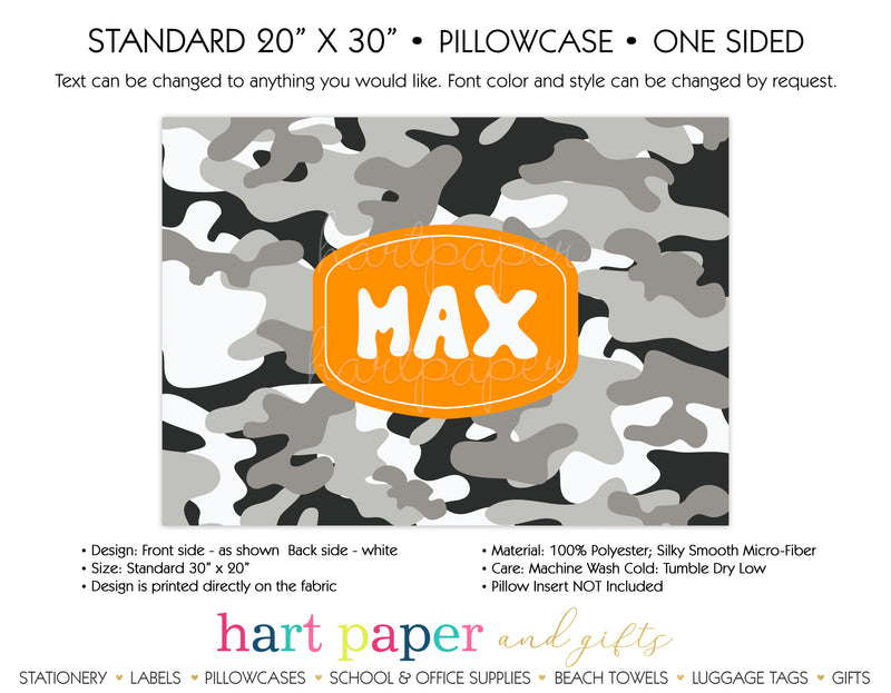 Camo Camouflage Personalized Pillowcase Pillowcases - Everything Nice
