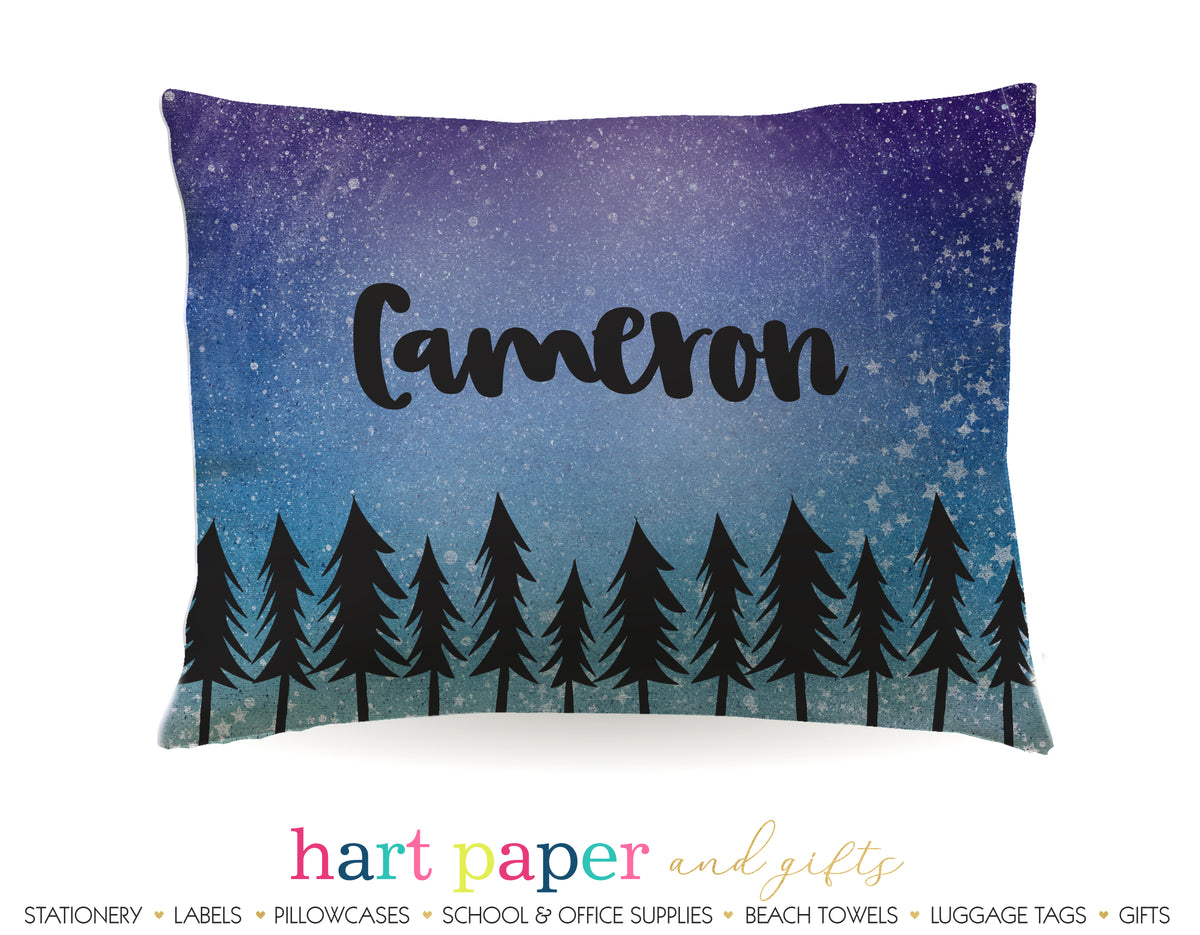 Galaxy Stars Trees Personalized Pillowcase Pillowcases - Everything Nice
