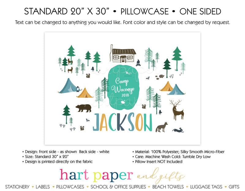 Camp Camping Personalized Pillowcase Pillowcases - Everything Nice