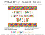 Tie Dye Camp Camping Personalized Pillowcase Pillowcases - Everything Nice
