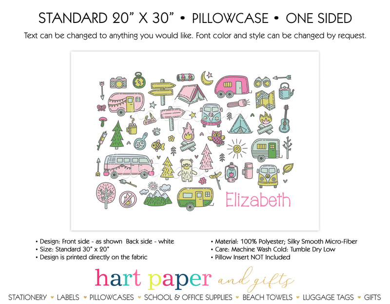 Camp Camping Personalized Pillowcase Pillowcases - Everything Nice