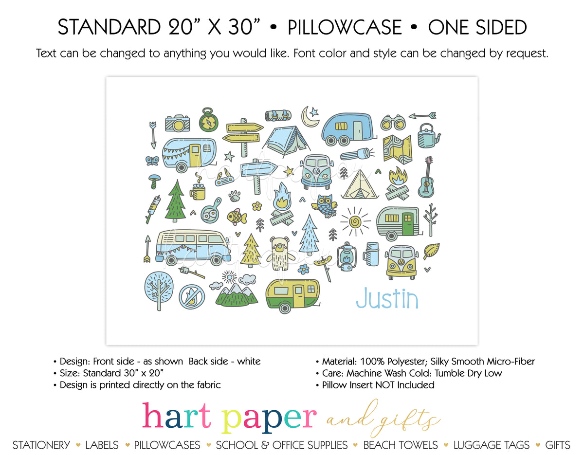 Camp Camping Personalized Pillowcase Pillowcases - Everything Nice