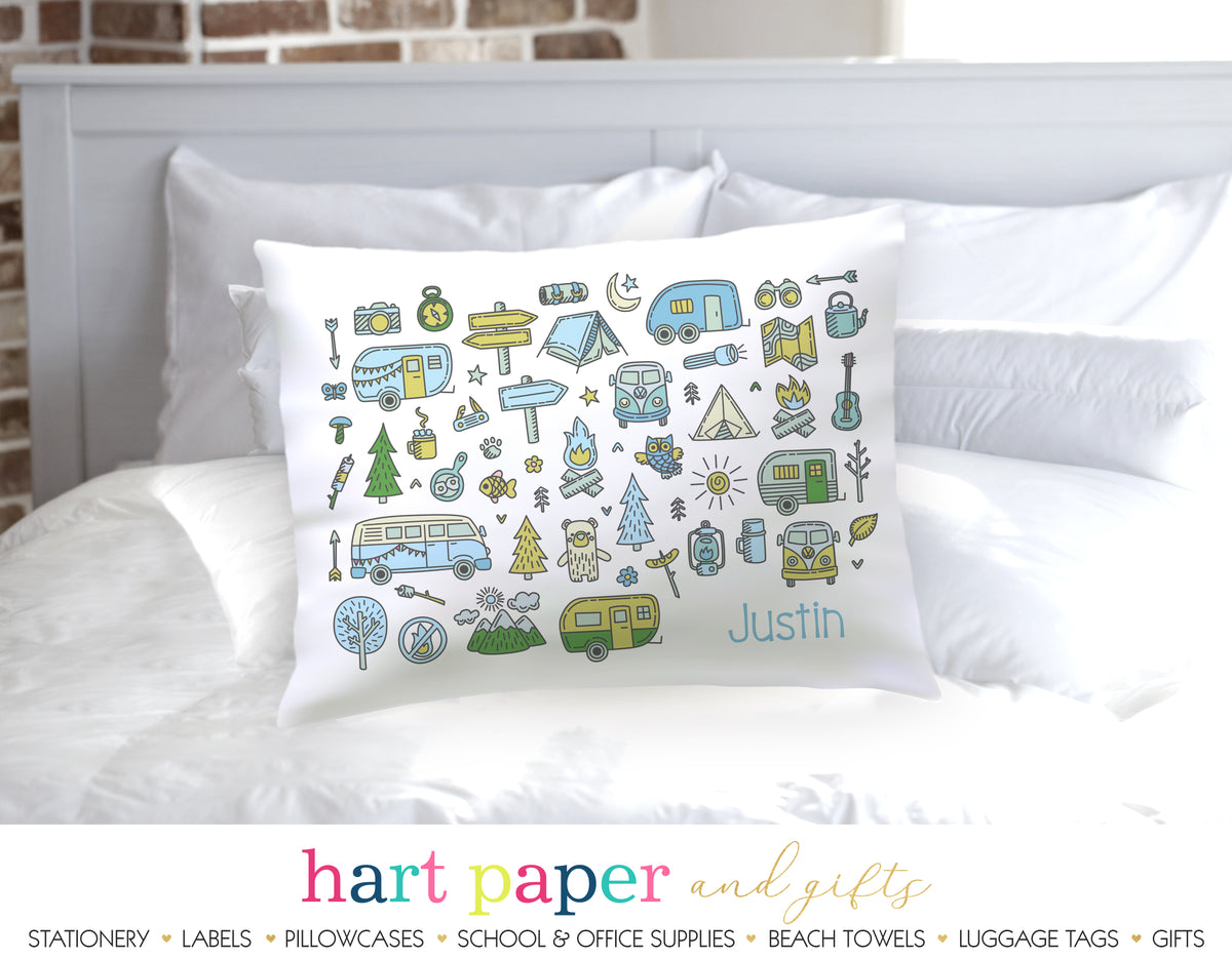 Camp Camping Personalized Pillowcase Pillowcases - Everything Nice
