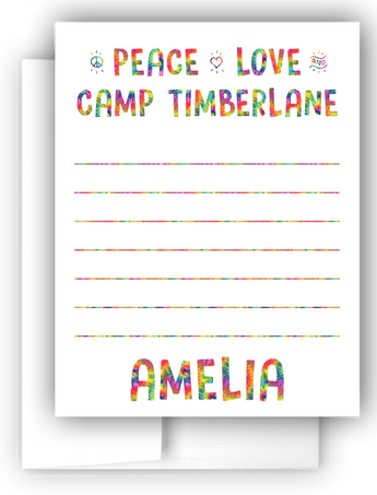 Tie Dye Camping Thank You Cards Note Cards Stationery •  Flat Cards Stationery Thank You Cards - Everything Nice