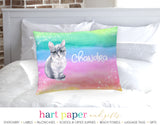 Rainbow Cat Personalized Pillowcase Pillowcases - Everything Nice