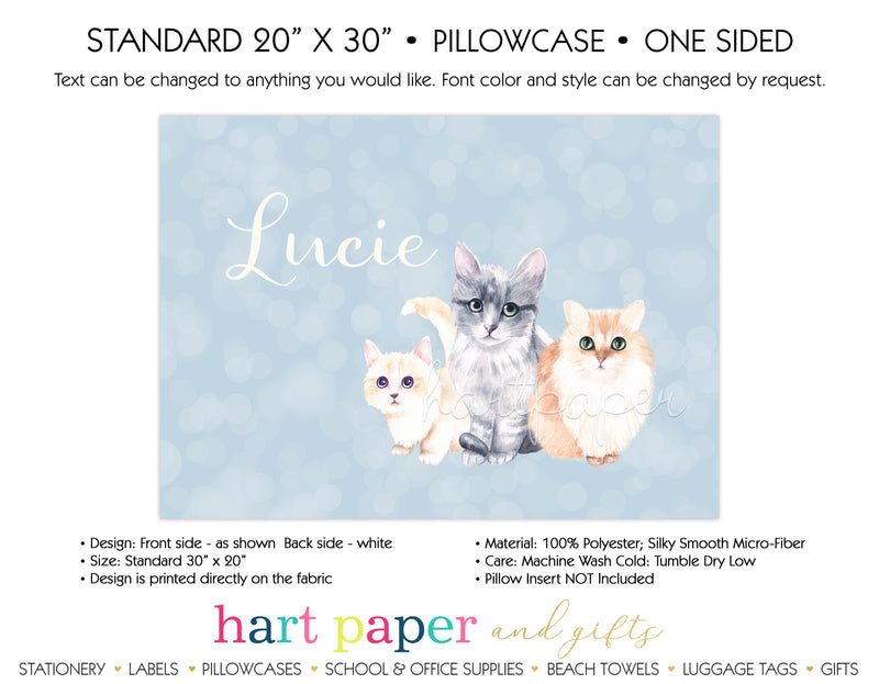 Cat Kitten Personalized Pillowcase Pillowcases - Everything Nice