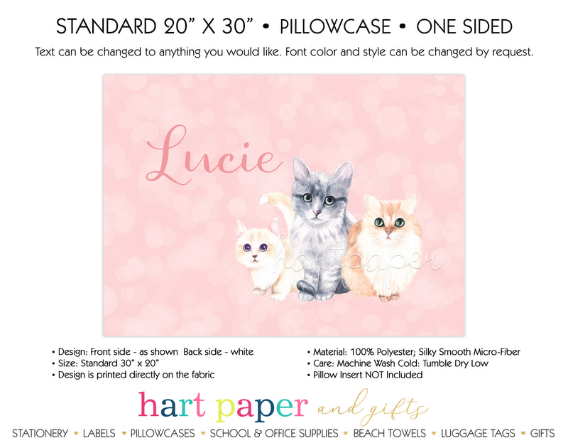 Cat Kitten Personalized Pillowcase Pillowcases - Everything Nice