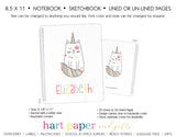 Caticorn Unicorn Cat Personalized Notebook or Sketchbook School & Office Supplies - Everything Nice