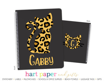 Cheetah Cat Personalized Notebook or Sketchbook School & Office Supplies - Everything Nice