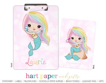 Rainbow Mermaid e Personalized Clipboard School & Office Supplies - Everything Nice
