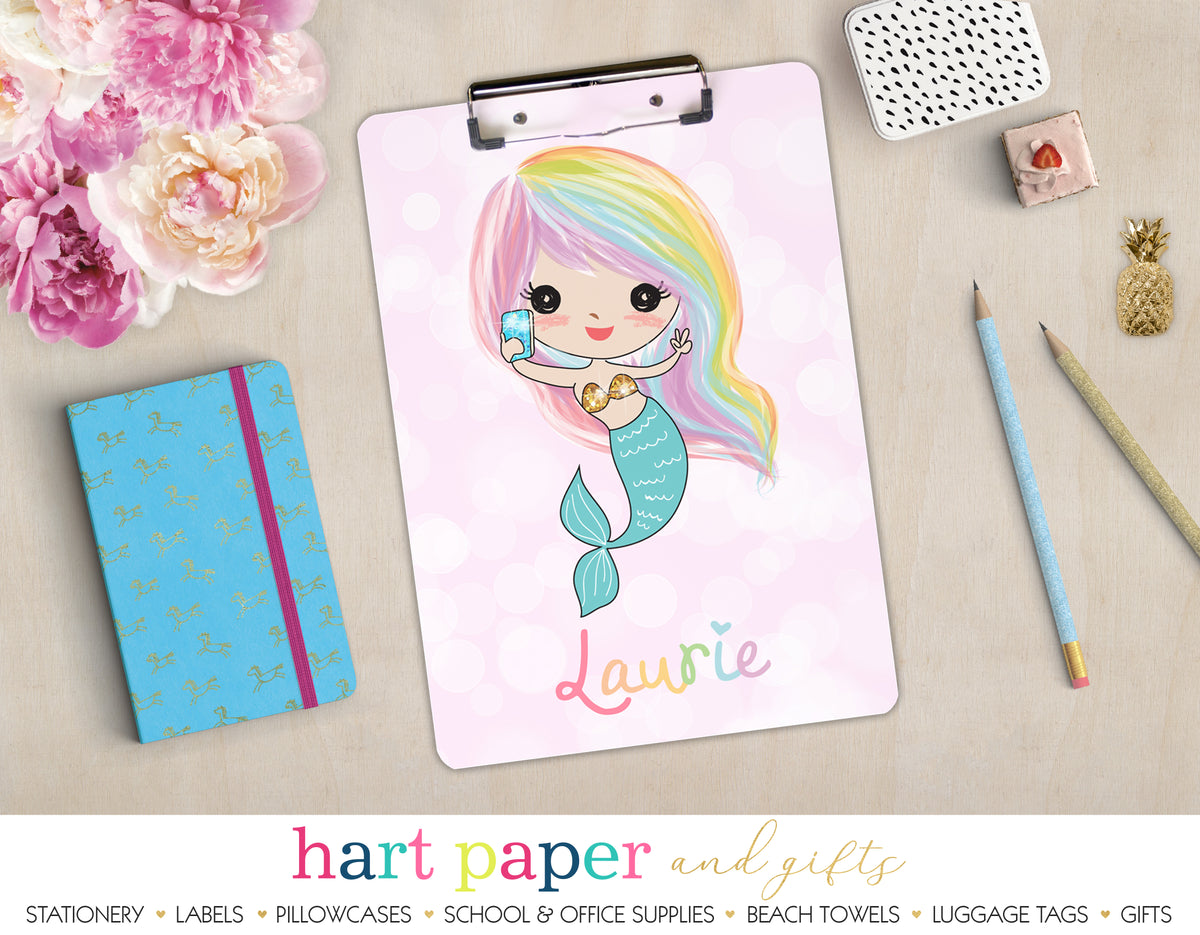 Rainbow Mermaid e Personalized Clipboard School & Office Supplies - Everything Nice