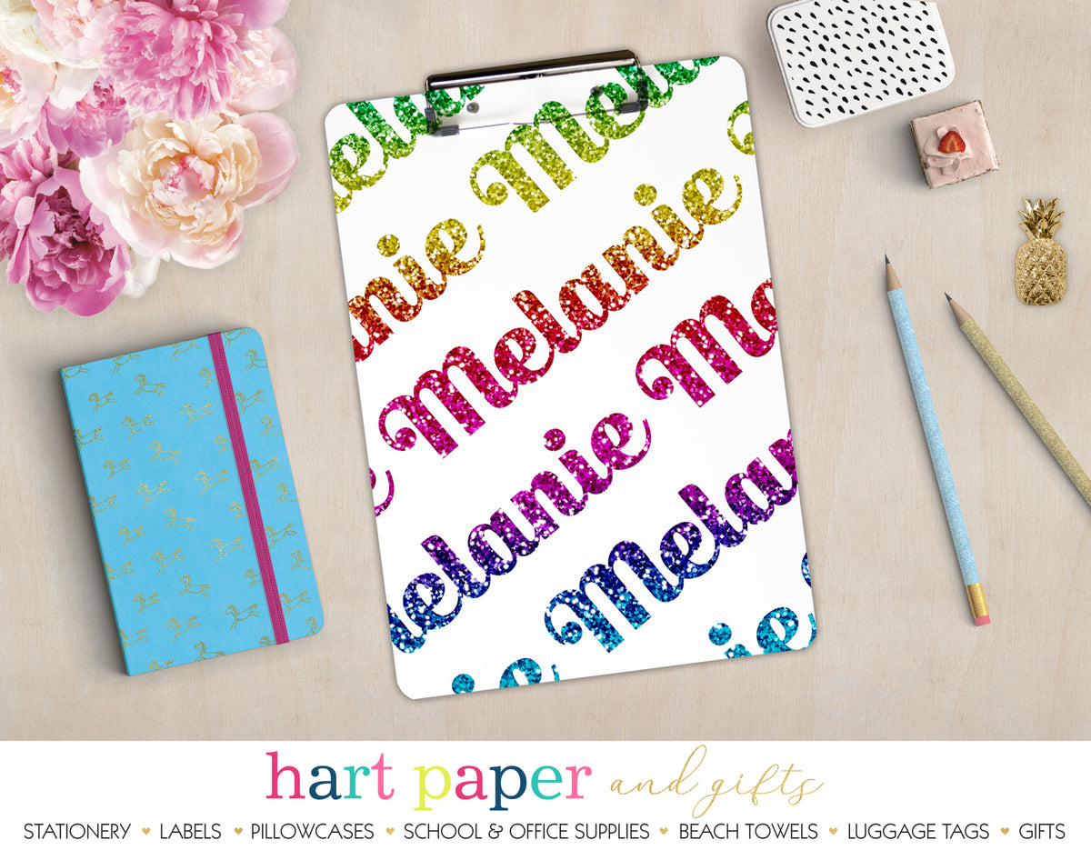 Rainbow Name Personalized Clipboard School & Office Supplies - Everything Nice