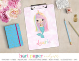 Rainbow Mermaid d Personalized Clipboard School & Office Supplies - Everything Nice