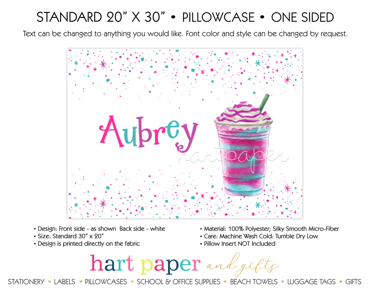 Coffee Drink Rainbow Personalized Pillowcase Pillowcases - Everything Nice