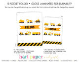 Construction Trucks Personalized 2-Pocket Folder School & Office Supplies - Everything Nice