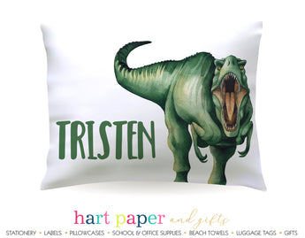 T-Rex Dinosaur Dino Personalized Pillowcase Pillowcases - Everything Nice