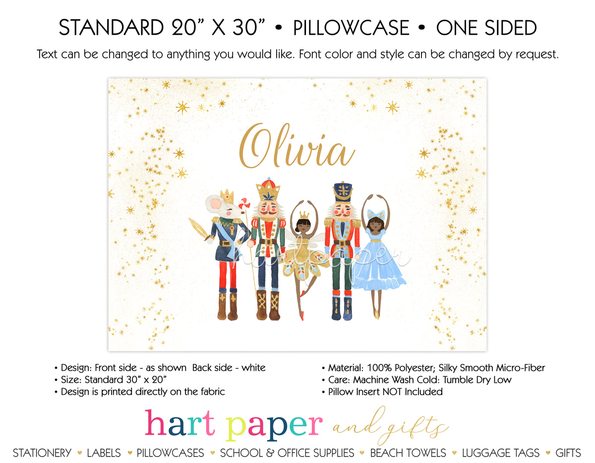 African American Nutcracker Ballet Personalized Pillowcase Pillowcases - Everything Nice