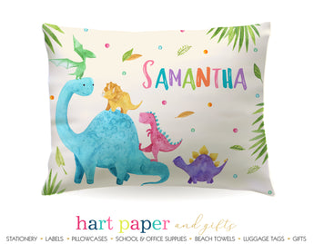 Dinosaur Dino Personalized Pillowcase Pillowcases - Everything Nice