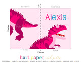 Dinosaur Pink Personalized Notebook or Sketchbook School & Office Supplies - Everything Nice
