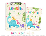 Girly Dinosaur Personalized Clipboard School & Office Supplies - Everything Nice