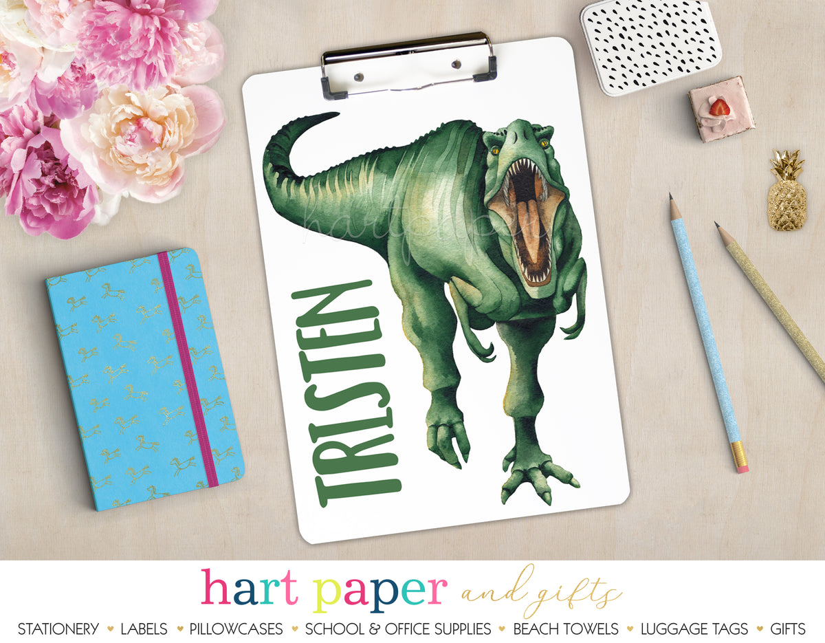 T-Rex Dinosaur Personalized Clipboard School & Office Supplies - Everything Nice