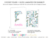 Dolphin Personalized 2-Pocket Folder School & Office Supplies - Everything Nice