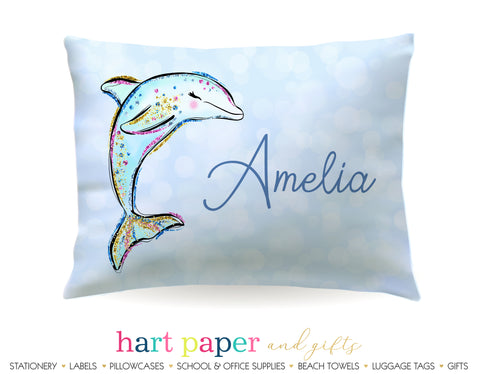 Dolphin Personalized Pillowcase Pillowcases - Everything Nice