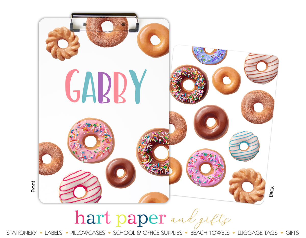 Donuts Personalized Clipboard School & Office Supplies - Everything Nice