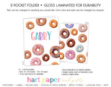 Donuts Personalized 2-Pocket Folder School & Office Supplies - Everything Nice