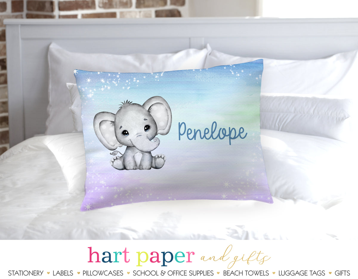 Elephant Personalized Pillowcase Pillowcases - Everything Nice