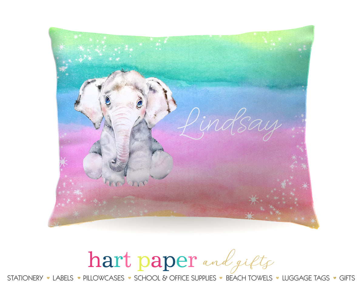 Elephant Personalized Pillowcase Pillowcases - Everything Nice