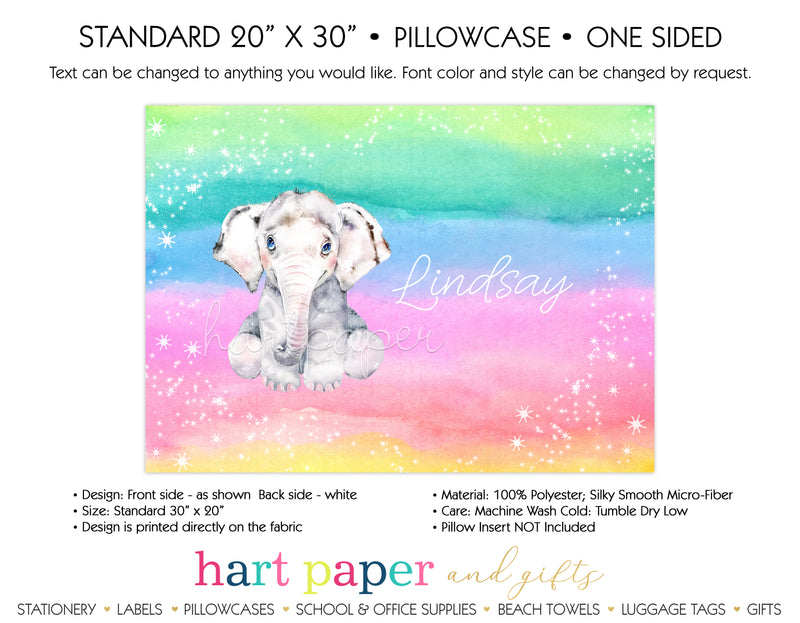 Elephant Personalized Pillowcase Pillowcases - Everything Nice