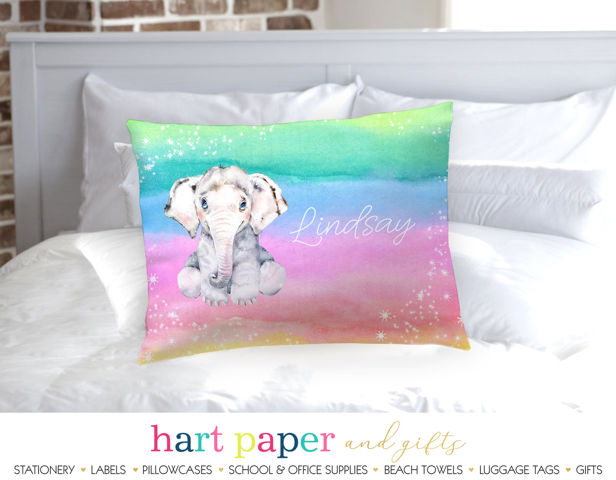 Elephant Personalized Pillowcase Pillowcases - Everything Nice