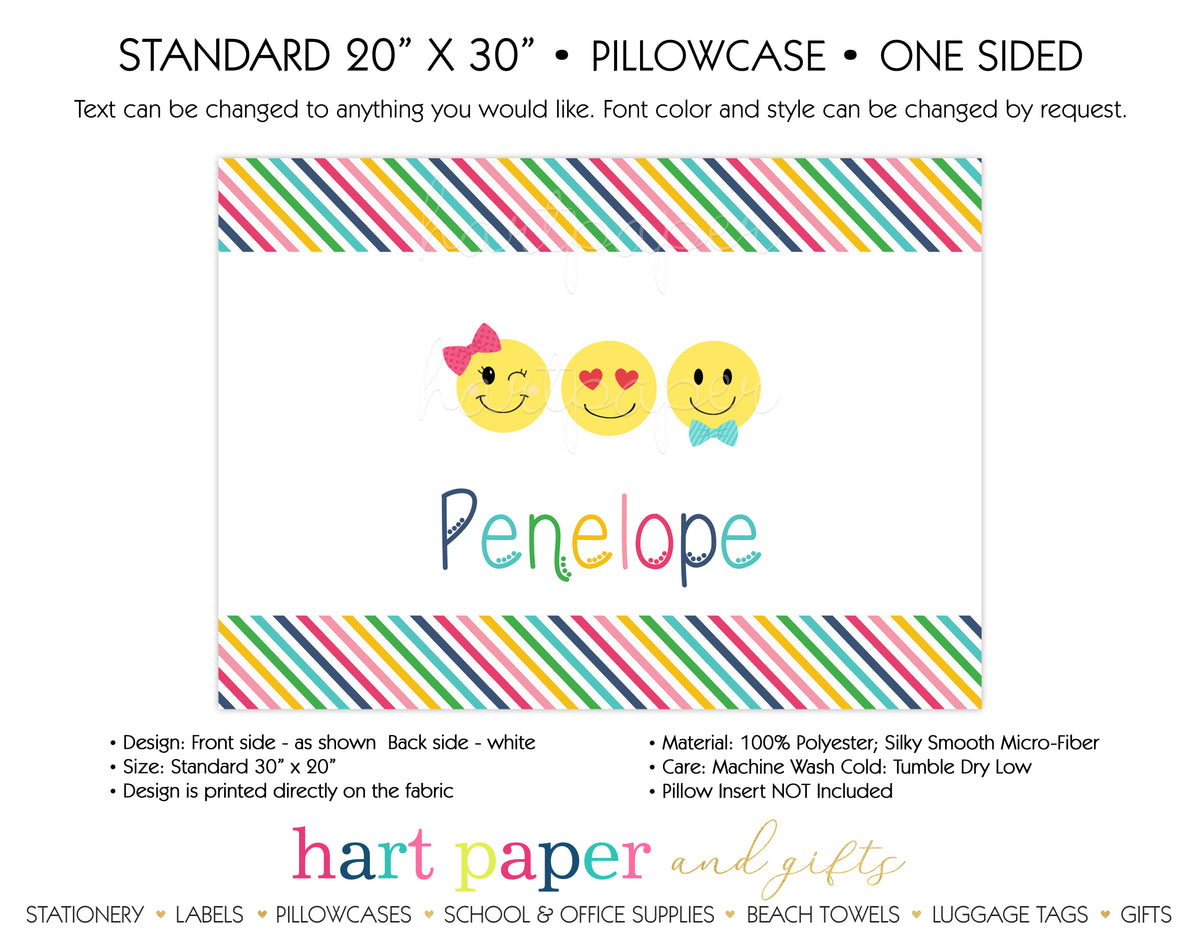 Emoji Happy Faces Personalized Pillowcase Pillowcases - Everything Nice