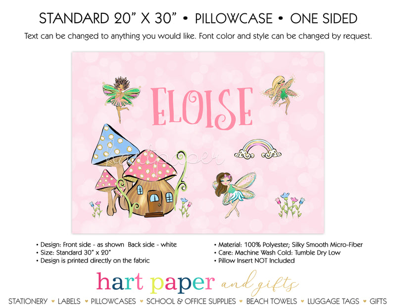 Fairy Garden Personalized Pillowcase Pillowcases - Everything Nice