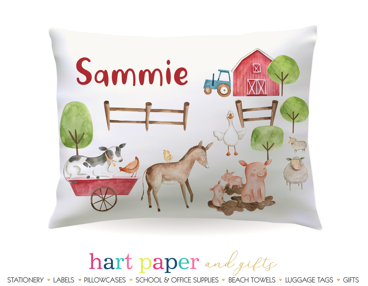 Farm Animals Personalized Pillowcase Pillowcases - Everything Nice