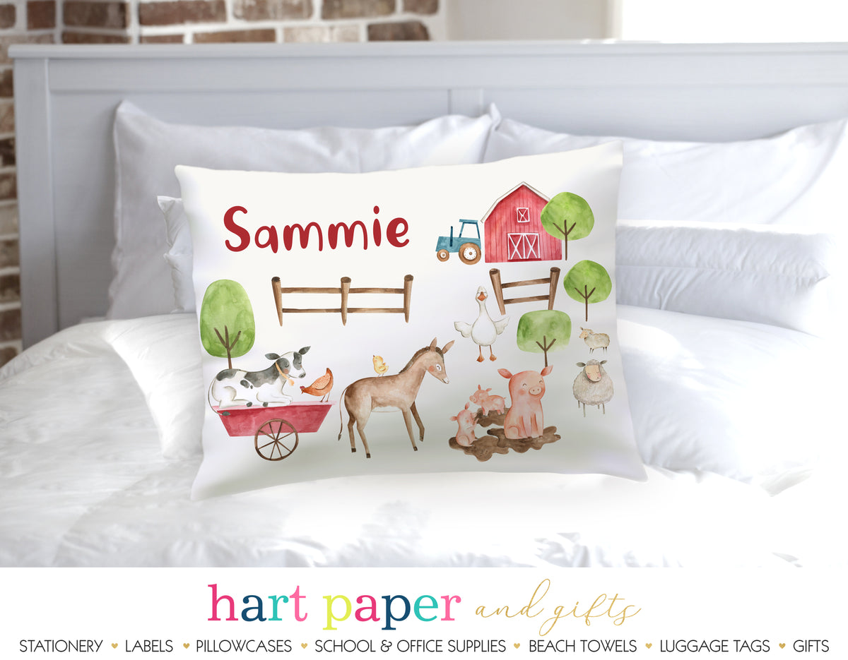 Farm Animals Personalized Pillowcase Pillowcases - Everything Nice