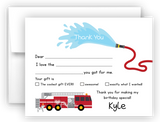 Firetruck Thank You Cards Note Card Stationery •  Fill In the Blank Stationery Thank You Cards - Everything Nice
